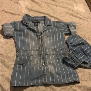 Striped jean dress !!!